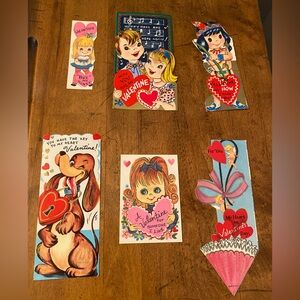 Vintage 1960's Valentines Cards Unused Lot of 6